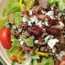 BACON BLEU CHEESE CHEESEBURGER SALAD