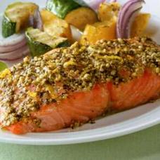 BAKED PESTO SALMON