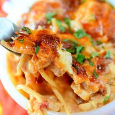 CHEESY CHICKEN SPAGHETTI