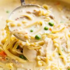 CREAMY CHICKEN NOODLE SOUP (CHICKEN POT PIE SOUP)