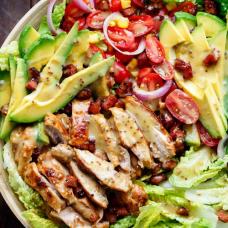 HONEY MUSTARD CHICKEN, AVOCADO & BACON SALAD