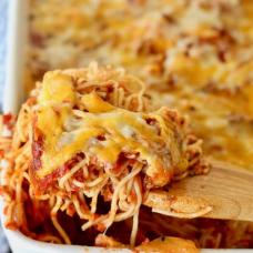 LAYERED SPAGHETTI CASSEROLE