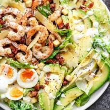 LEMON GARLIC SHRIMP CAESAR SALAD 