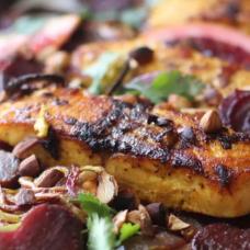 TURMERIC HONEY-MARINATED SALMON W/ RED BEETS